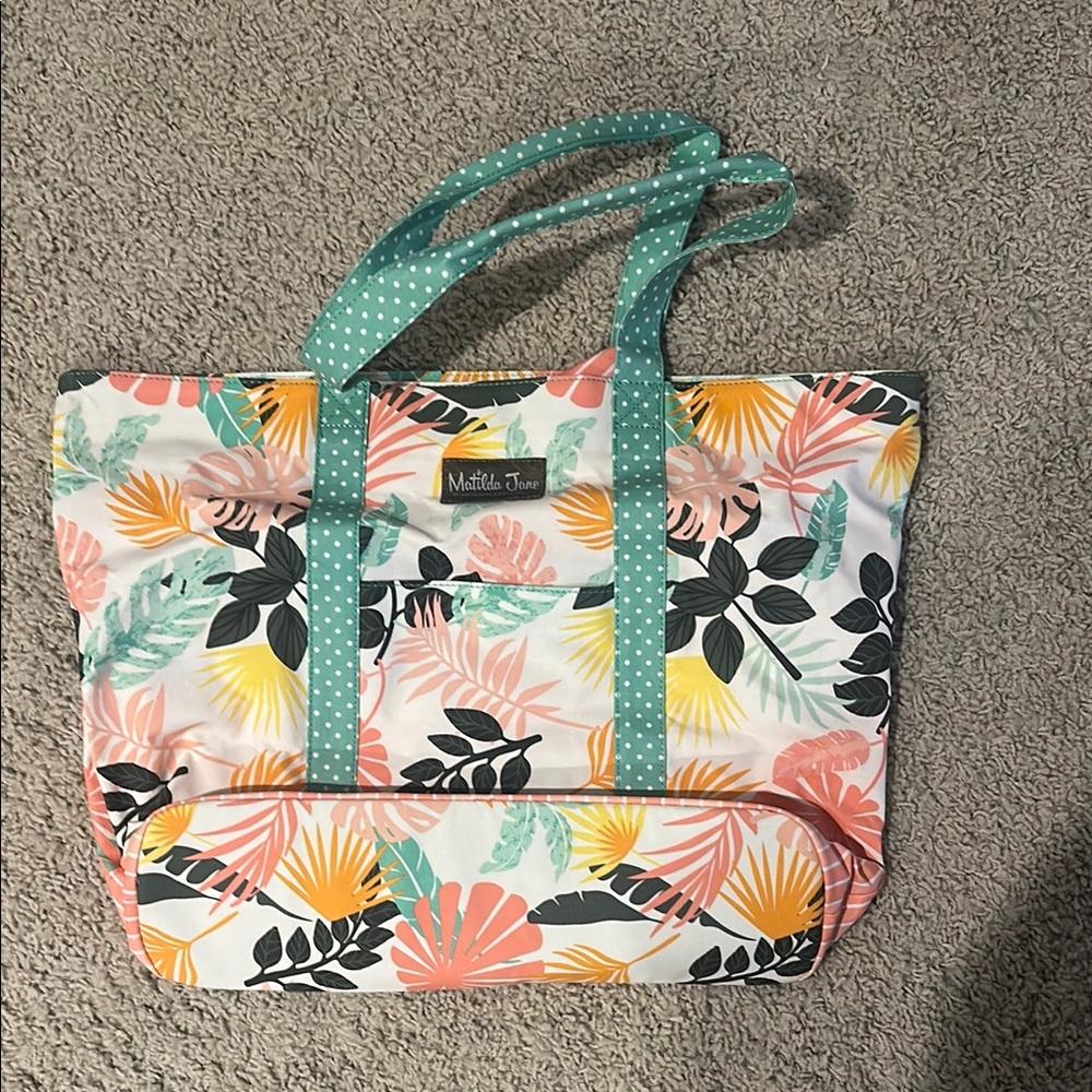 Matilda Jane Tropical Floral Tote - Pink, Yellow, Green